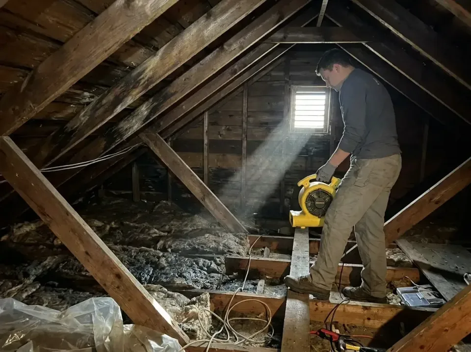attic-water-damage-drying-proc-007 — frequently asked questions, Emergency Water Extraction & 24/7 Flood Response in Haddon…